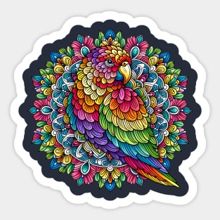 rainbow parrot Sticker